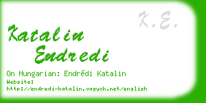 katalin endredi business card